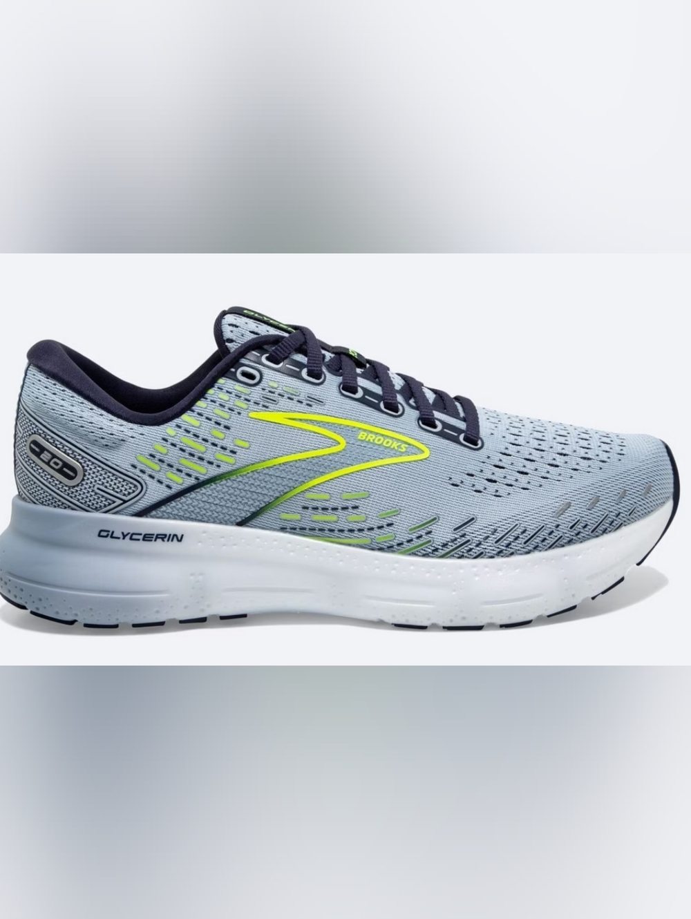 ✨️ EUC 8.5 Brooks Glycerin 20 Light Blue Nightlife Colorway Women's Running Shoe